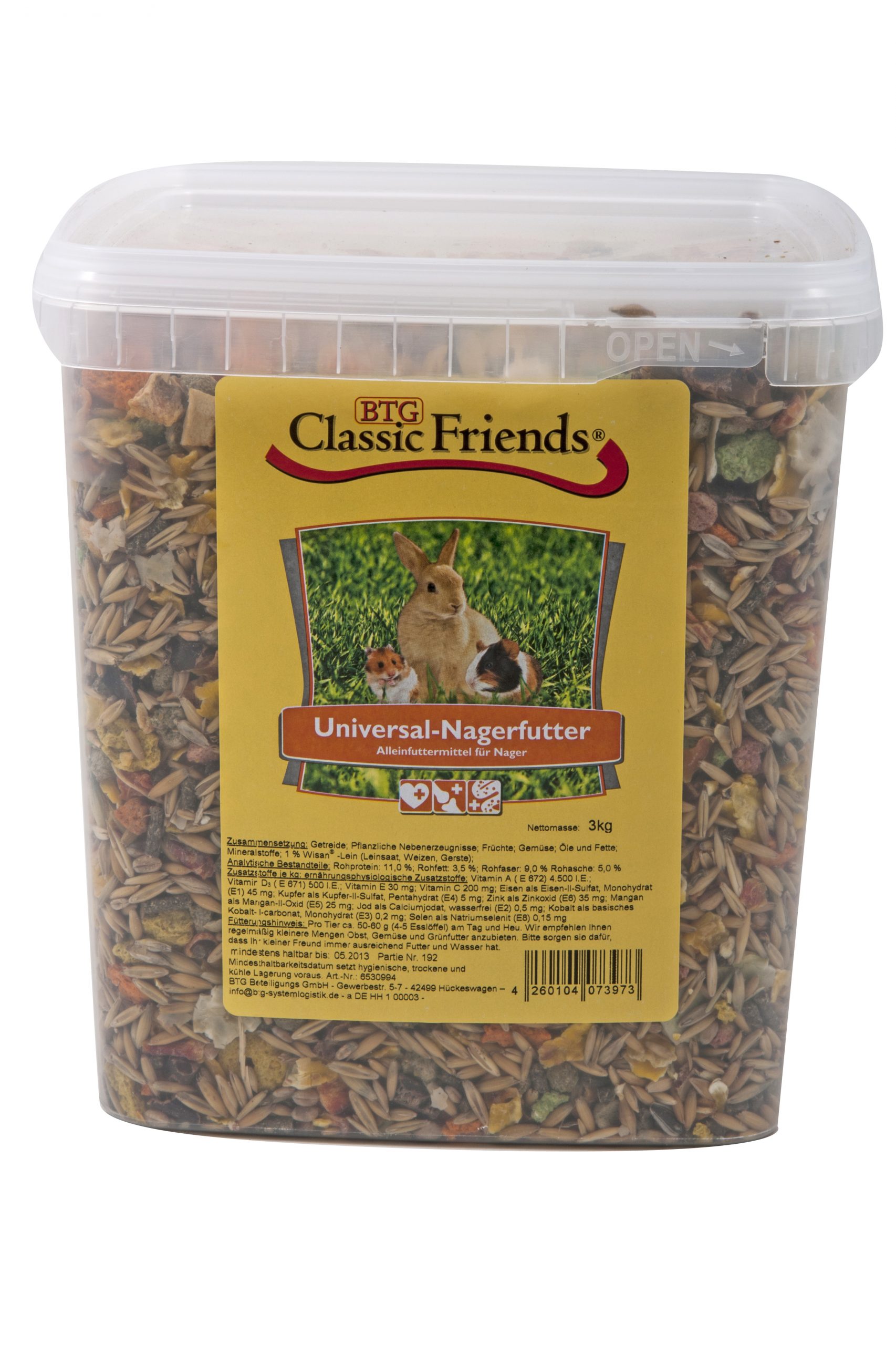 Classic_4260104073973_Cla.FriendsUniversalNagerfutterEimer3kg